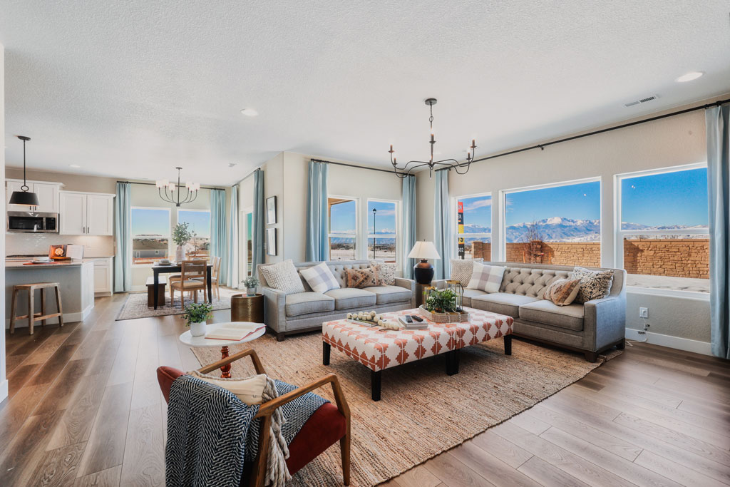 Interior view on living room