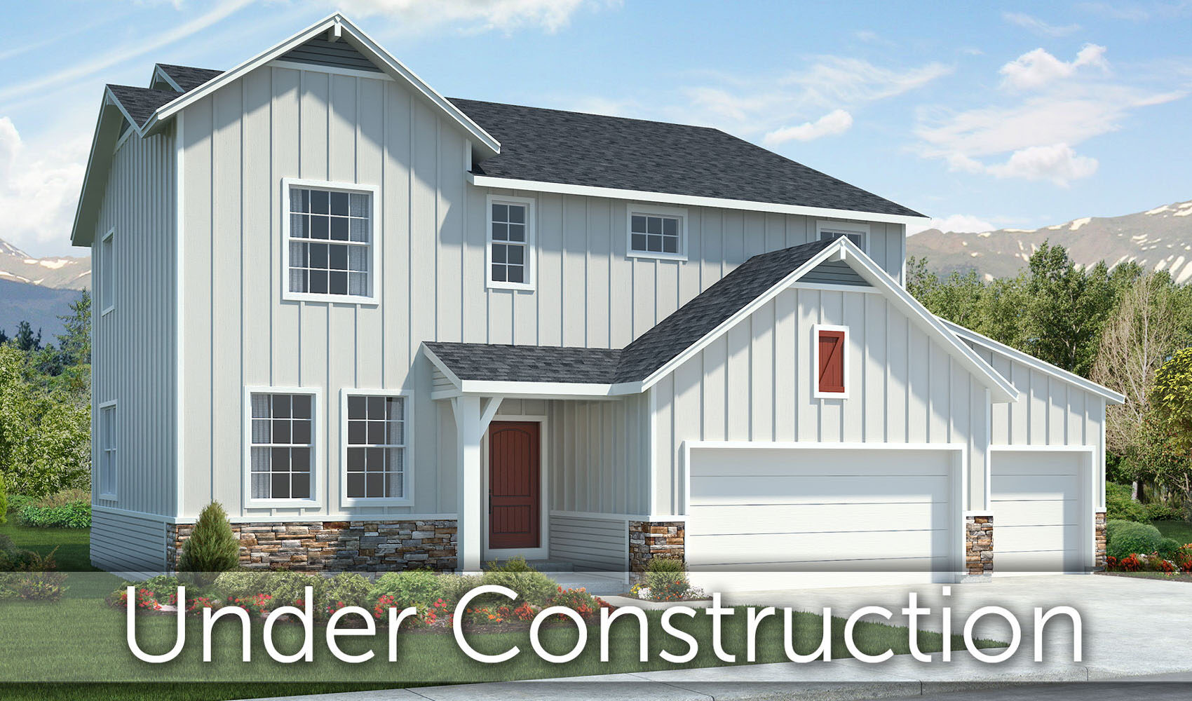 Rendering of home under construction