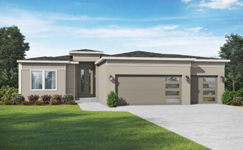 Beige color ranch style home in Colorado Springs