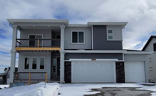Eastleigh II, two story plan in a Prairie elevation